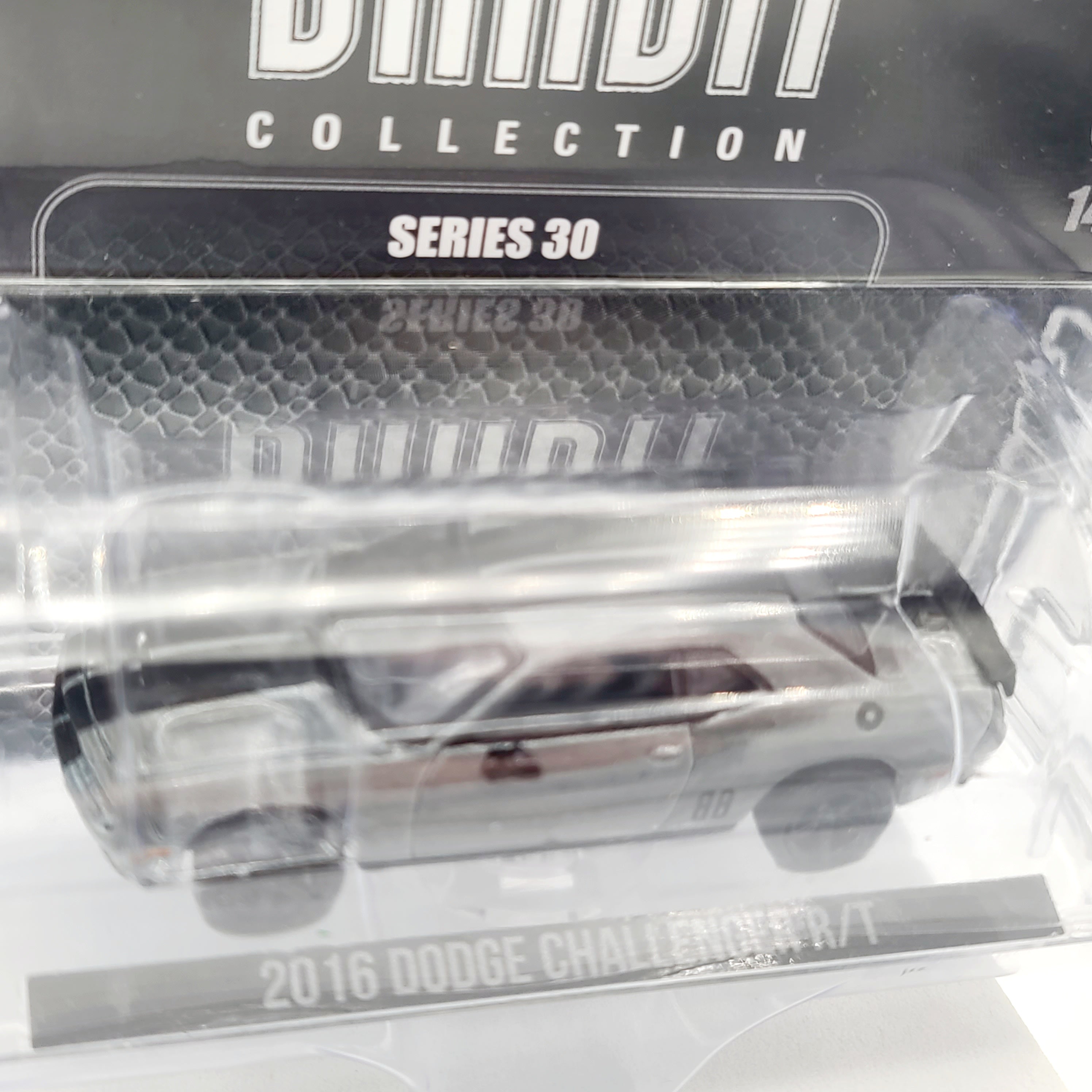 GreenLight - CHASE, RAW - '16 Dodge Challenger R-T Hemi - 1:64 (2025 Black Bandit Series 30)